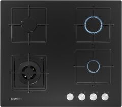 iQ100, Gazlı Ocak, 60 cm, Sert cam, Siyah