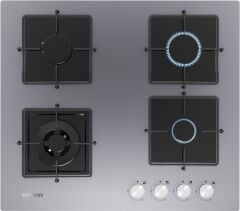 iQ100, Gazlı Ocak, 60 cm, Sert cam, Titanium gri