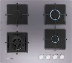 iQ100, Gazlı Ocak, 60 cm, Sert cam, Titanium gri